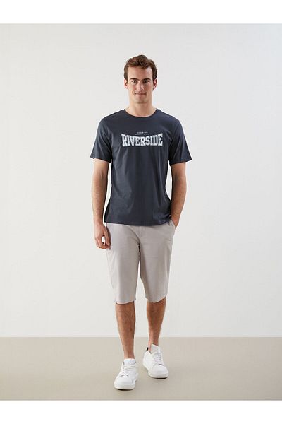 LC Waikiki Crew Neck Short Sleeve Printed Combed Cotton Men's T-Shirt