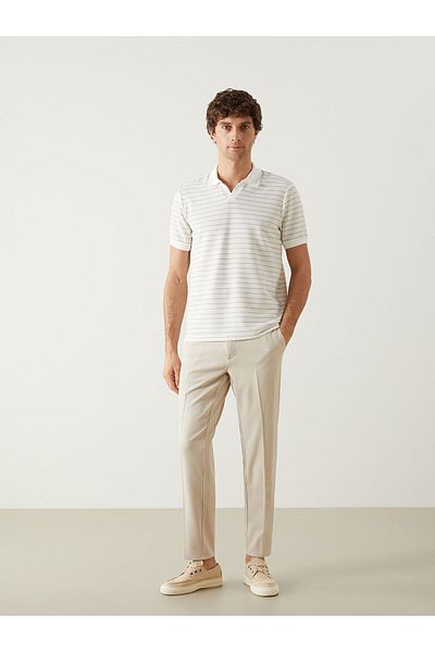 LC Waikiki Polo Neck Short Sleeve Striped Men's T-Shirt