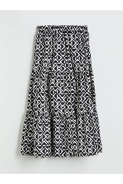 LC Waikiki Patterned Katkat Skirt with Elastic Waist
