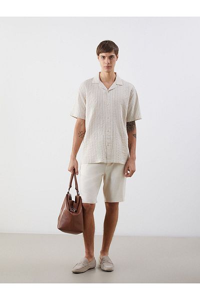 LC Waikiki Ανδρικό σορτς Standard Mold Linen Blend