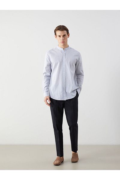 LC Waikiki Judge Collar Linen Blended Men's Shirt