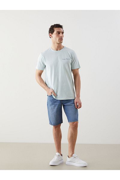LC Waikiki Tricou pentru bărbați din bumbac pieptănat cu decolteu
