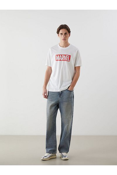 LC Waikiki Crew Neck Marvel Printed Combed Cotton Men's T-Shirt
