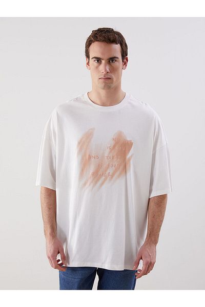 LC Waikiki Crew Neck Printed Combed Cotton Men's T-Shirt