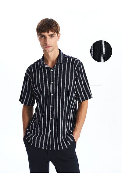 LC Waikiki Regular Fit Short Sleeve Striped Men's Shirt