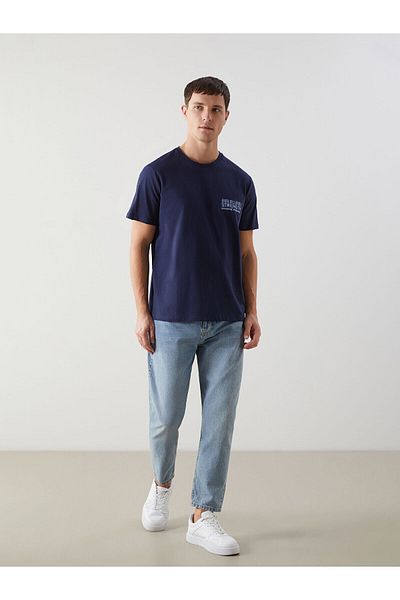 LC Waikiki Crew Neck Short Sleeve Printed Combed Cotton Men's T-Shirt