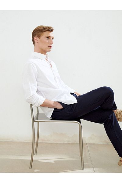 LC Waikiki Ανδρικό πουκάμισο με μακρυμάνικο λινό Slim Fit