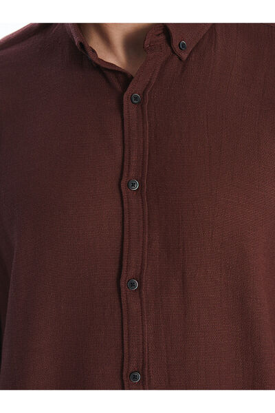 LC Waikiki Slim Fit Uzun Kollu Armürlü Erkek Gömlek