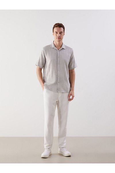 LC Waikiki Regular Fit Short Sleeve Men's Textured Shirt