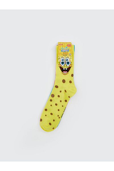 LC Waikiki Sponge Bob Printed Men's Socks 3-Piece