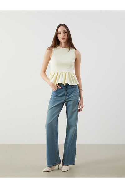 LC Waikiki Crew Neck Ruffle Blouse