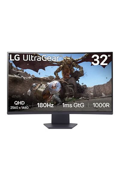 LG LG 32GS60QC-B UltraGear QHD 32-inch 1ms 180Hz Curved Gaming Monitor