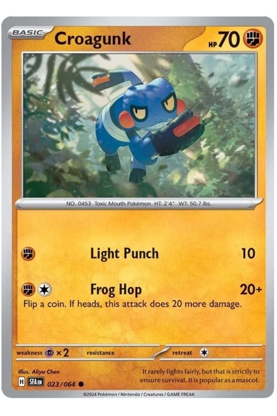 Pokemon TCG - Croagunk Reverse Holo Playing Card 23/64 (Licensed - Common)
