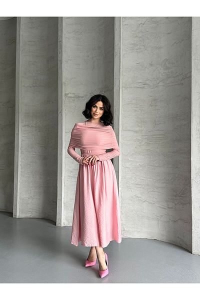 MEECY MNK MODELL GROSSE SCHÜRZE GERAFFTES TROCKENES KLEID