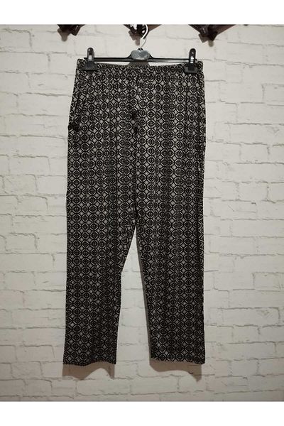 anne moda ankara Slim, summer, viscose cotton high waist, 2-pocket pants