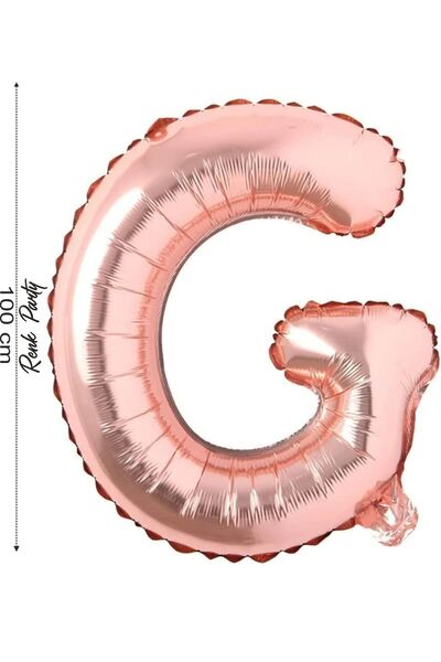 renk party Foil Balloon Letter g Helium Balloon 100 cm Rose Color - Letter g ...