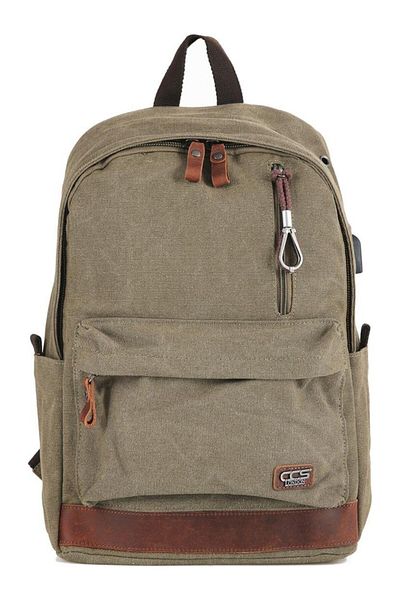 ÇÇS Canvas Backpack with Laptop Compartment