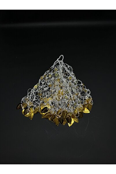 Leyli Kına Kına Geceleri İçin Özel Pullu Örümcek Örme Halay Mendili 1 ADET Krem