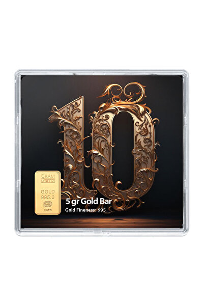 JEWELAi 24 ayar altın Rakam 10 külçe 5 gr, TS30326 Kodlu
