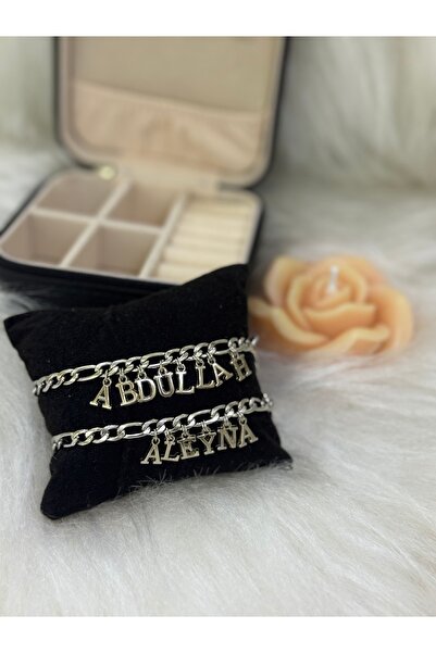 VENTİ VENTİSCA Steel Anti-Tarnish Bracelet with Name Written, Gift for Lover,...