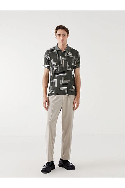 LC Waikiki Ανδρικό μπλουζάκι Polo με κοντό μανίκι με σχέδιο