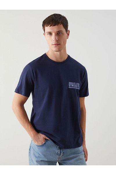 LC Waikiki Crew Neck Short Sleeve Printed Combed Cotton Men's T-Shirt