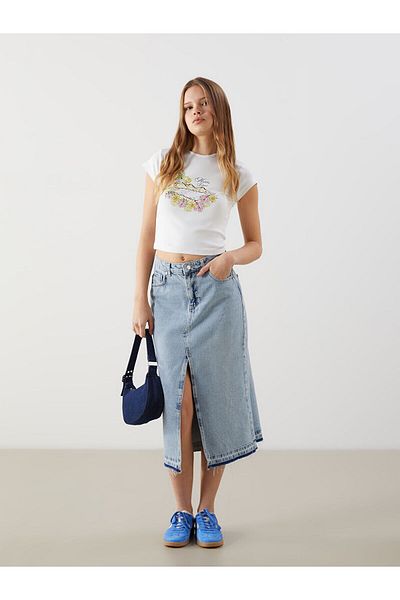 LC Waikiki Slim Fit Women's Jean Skirt