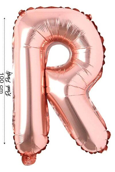 renk party Foil Balloon Letter R Helium Balloon 100 cm Rose Color - Letter R ...