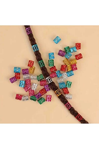 Bacoss Bohemian Hair Braiding Rings - Sada barevných náušnic do vlasů, 10 ks ozdob do vlasů (BC-1143).