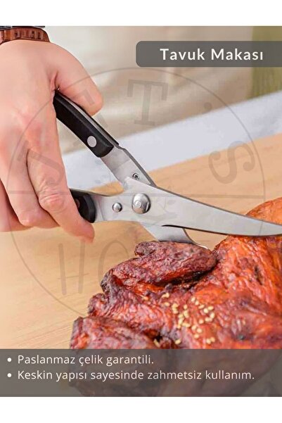 Jet's Home مقص الدجاج الوظيفي، مقص قطع سلطة لحم السمك المقاوم للصدأ