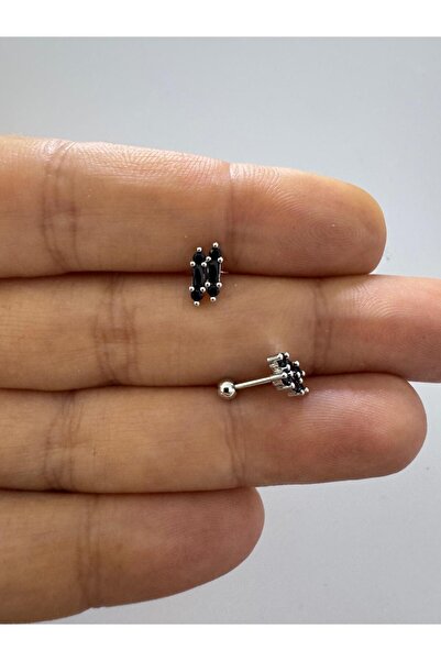 Arescollection ZİRKON TAŞLI HELİX TRAGUS LOBE UYUMLU 1 ADET PİERCİNG KÜPE