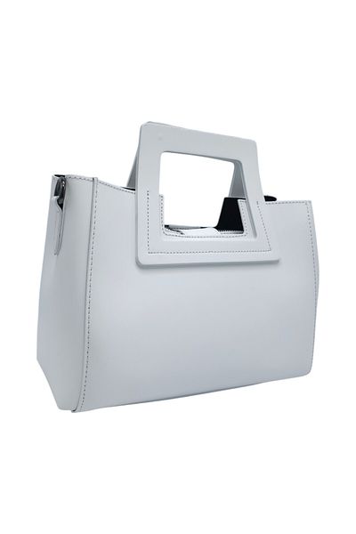 EVoStyle Geanta Damă EVoStyle ST563, Piele Naturală, 32 x 21 x 10 cm, Alb