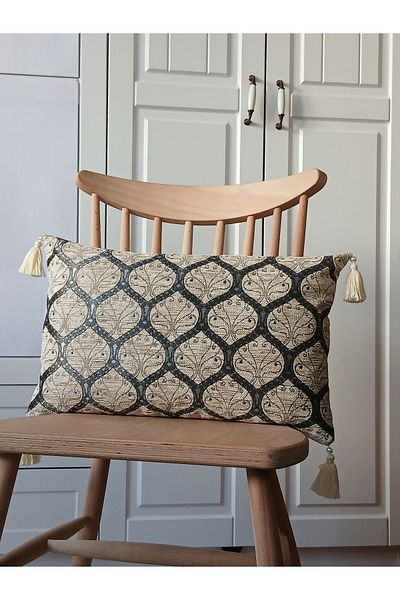 ARVA Home Throw Pillow Pillows Παραδοσιακή Οθωμανική Αυθεντική Μοτίβο Φουντωτή Μαξιλαροθήκη 50Χ30