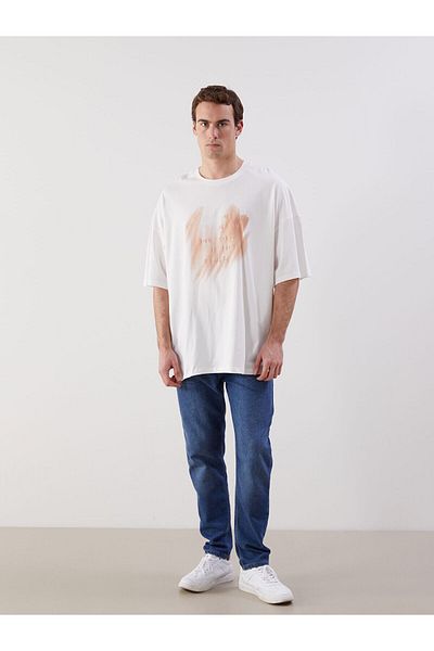 LC Waikiki Crew Neck Printed Combed Cotton Men's T-Shirt