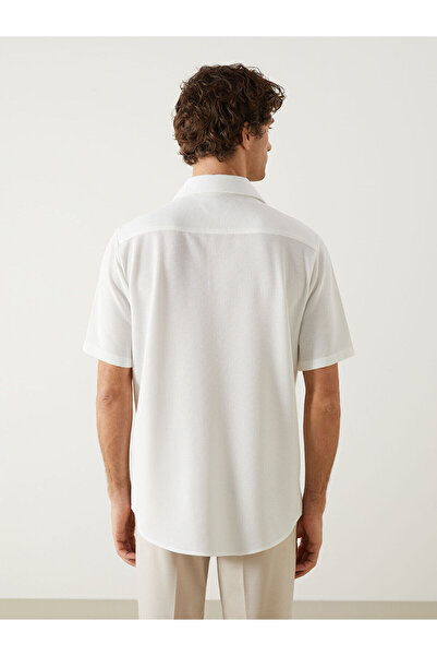 LC Waikiki Regular Fit Short Sleeve Men's Textured Shirt