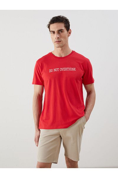 LC Waikiki Crew Neck Printed Combed Cotton Men's T-Shirt