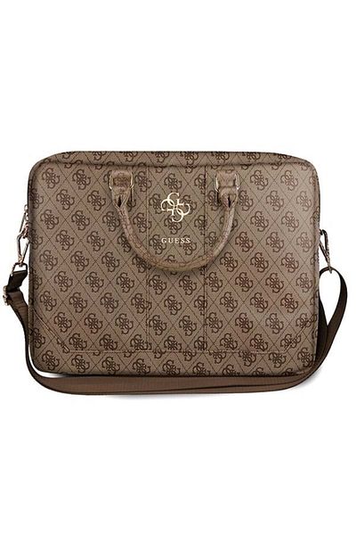 Guess Geantă pentru laptop 15-16 inch, Geantă pentru computer matlasată, Guess, (C22) - Maro