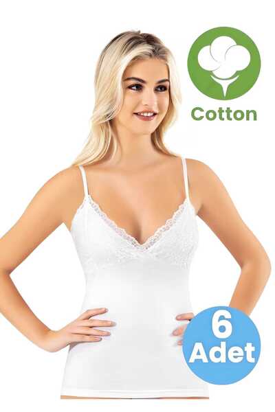 Uniquetrenders Жіночий 6-панельний майка з бретельками та мереживом