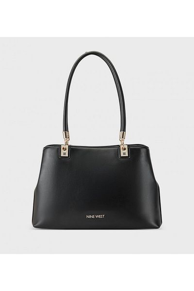 Nine West Donella Logo Metal Zippered Shoulder Bag