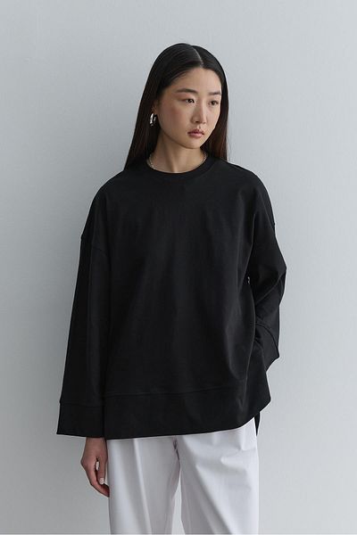 Fahhar Thick Folded Sweatshirt Black