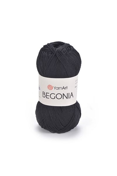 Yarnart Begonia - Mercerized Hand Knitting νήμα Μαύρο-999