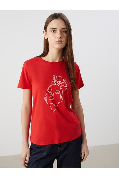 LC Waikiki Crew Neck Printed Women's T-Shirt