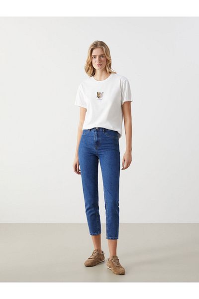 LC Waikiki Crew Neck Leopard Printed Women's T-Shirt