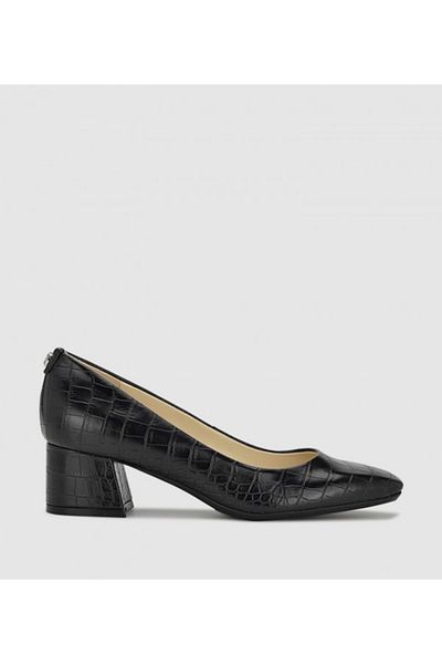 Nine West Cloe9x93 Textured Square Toe Block Pumps