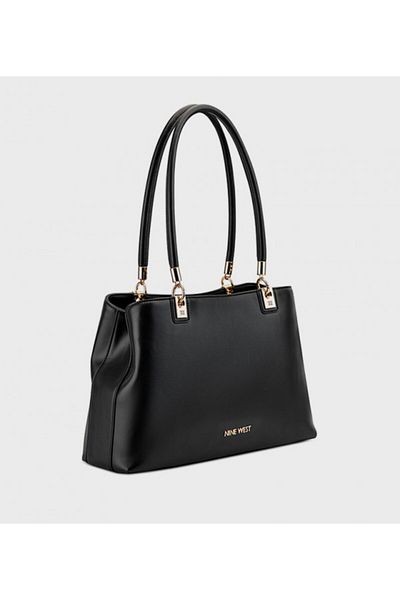 Nine West Donella Logo Metal Zippered Shoulder Bag