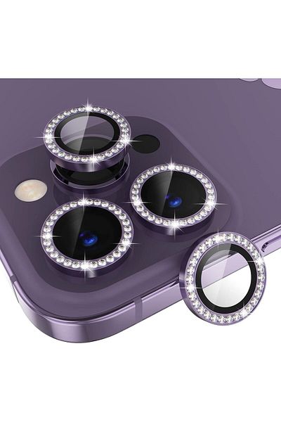 EVAX (عدسة حجرية) واقي عدسة الكاميرا ستون المتوافق مع هاتف Iphone 14 Pro Max / 14 Pro