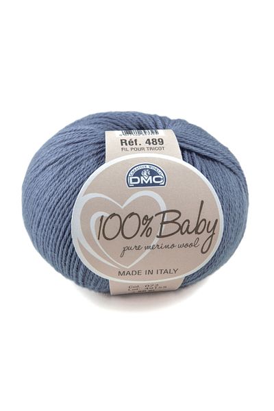 Dmc Wool yarn for knitting and crocheting 100% Baby Pure Merino Wool, 50g/225m, blue/72