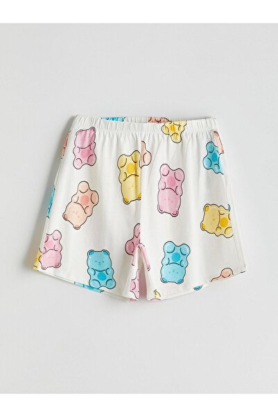 LC Waikiki Lcw Young Bicycle Collar Patterned Women's Shorts Pajamas Set (S5)