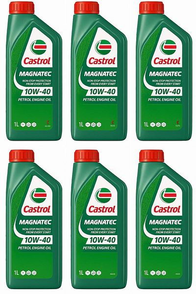 CASTROL Castrol Magnatec 10w-40 Engine Oil (6 x 1L) - Instant protection from the first start