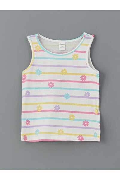 LC Waikiki LCW Kids Bisiklet Yaka Baskılı Kız Çocuk Atlet 2'li (S5)